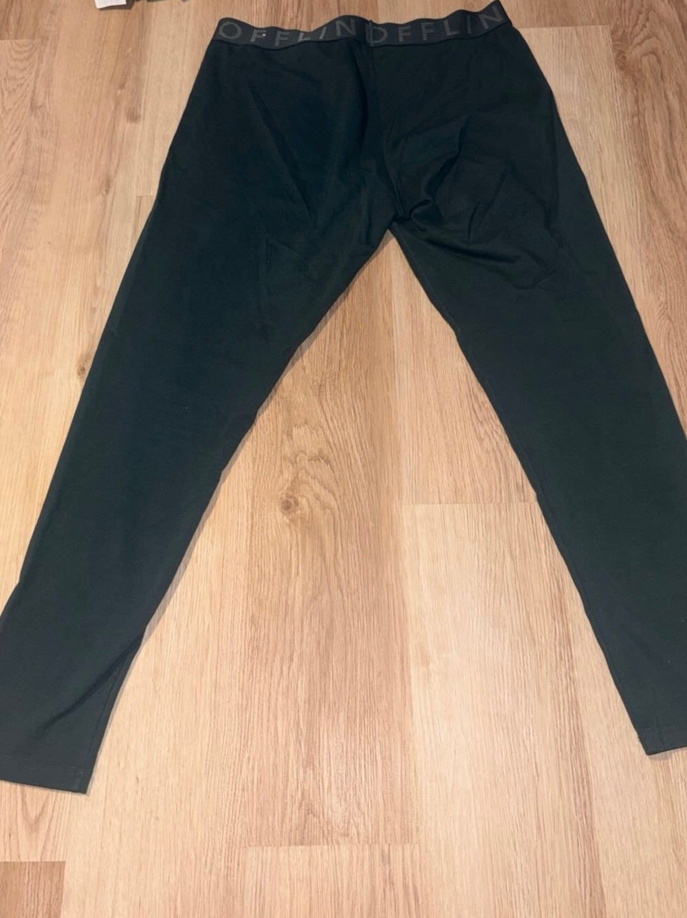 aerie Black womens Leggings with Logo Waistband